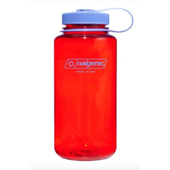 Nalgene 32 fl oz (2PACK) Plastic Narrow Mouth Water Bottle(Marmalade/Cornflower) - Picture 4 of 4